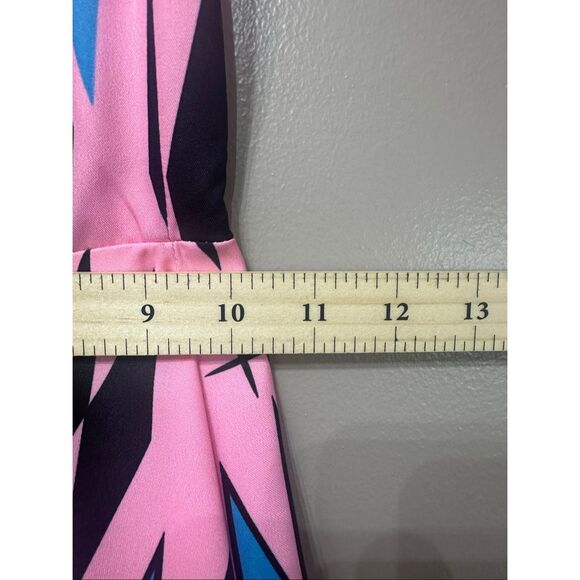 NWOT Sourpuss Veronica Bubblegum Pink Diamond Print Halter Retro Swing Dress M - Picture 8 of 9